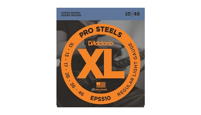 Набір струн для електрогітари DADDARIO EPS510 XL PRO STEELS REGULAR LIGHT 10-46, фото № 1