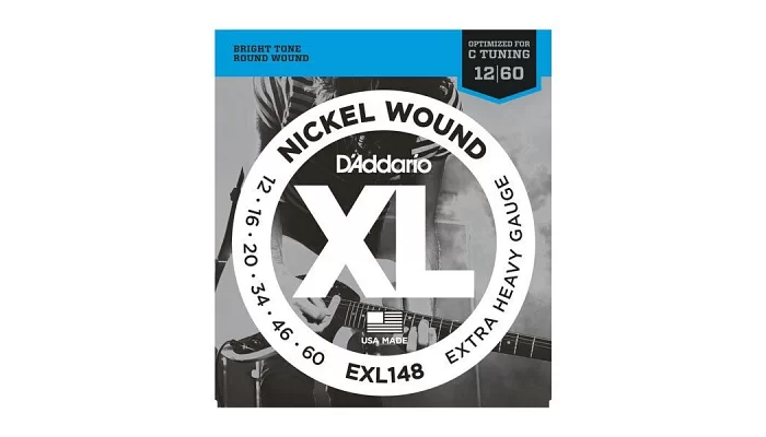 Набір струн для електрогітари DADDARIO EXL148 XL EXTRA HEAVY (12-60), фото № 1