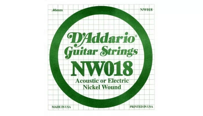 Струна 0.018 для гитары DADDARIO NW018 XL Nickel Wound 018, фото № 1