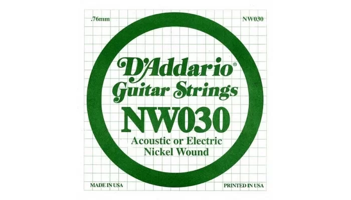 Струна 0.030 для гитары DADDARIO NW030 XL Nickel Wound 030, фото № 1