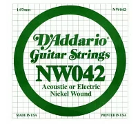 Струна 0.042 для гітари DADDARIO NW042 XL Nickel Wound 042