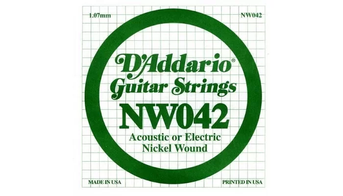 Струна 0.042 для гітари DADDARIO NW042 XL Nickel Wound 042, фото № 1