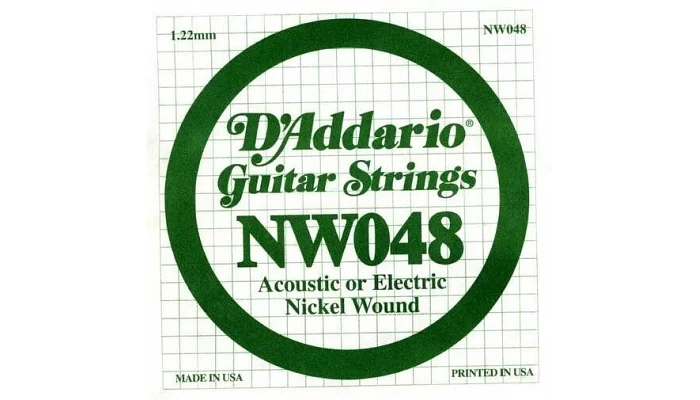 Струна 0.048 для гитары DADDARIO NW048 XL Nickel Wound 048, фото № 1