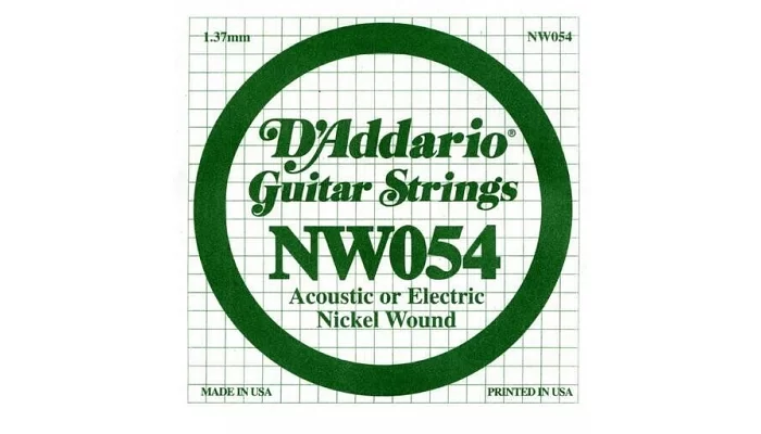 Струна 0.054 для гитары DADDARIO NW054 XL Nickel Wound 054, фото № 1