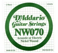 Струна 0.070 для гітари DADDARIO NW070 XL Nickel Wound 070