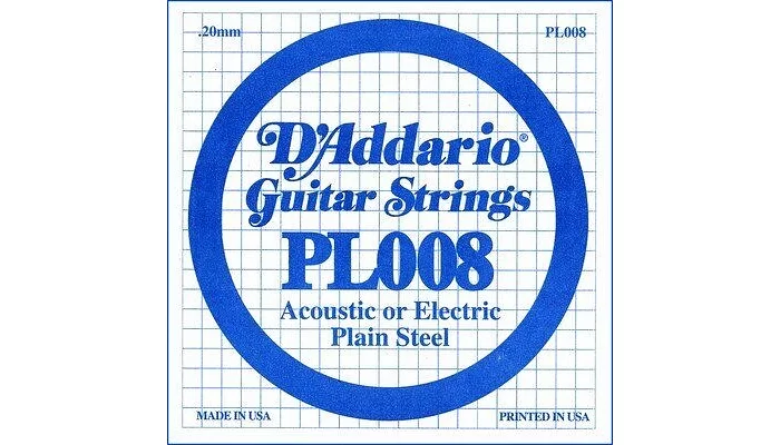 Струна для гитары DADDARIO PL008 Plain Steel 008, фото № 1