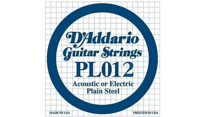 Струна для гитары DADDARIO PL012 Plain Steel 012, фото № 1