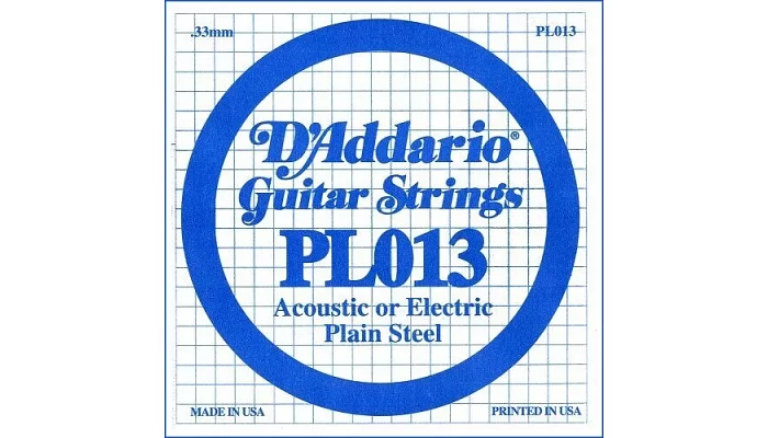 Струна для гитары DADDARIO PL013 Plain Steel 013, фото № 1