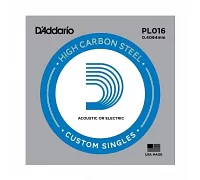 Струна для гітари DADDARIO PL016 Plain Steel 016