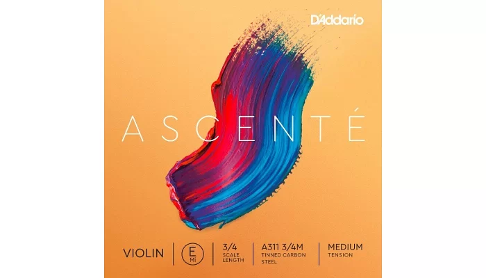 Струна для скрипки DADDARIO A311 3/4M Ascent Violin String E 3/4M, фото № 1
