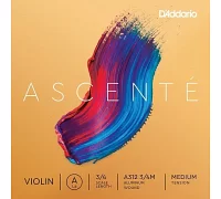 Струна для скрипки DADDARIO A312 3/4M Ascent Violin String A 3/4M