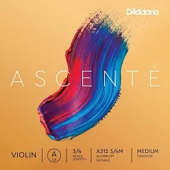 Струна для скрипки DADDARIO A312 3/4M Ascent Violin String A 3/4M