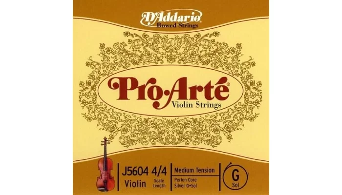 Струны для смычковых DADDARIO J5604 4/4M Pro Arte G 4/4M, фото № 2