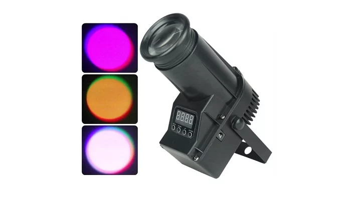 Прожектор для дзеркального кулі в чорному корпусі FREE COLOR PS110 RGBW, фото № 1