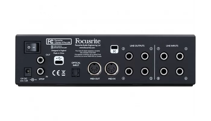 Аудиоинтерфейс FOCUSRITE Clarett 4Pre USB, фото № 2