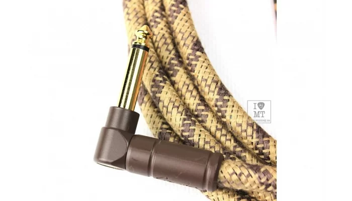 Інструментальний кабель FENDER 10 'ANGLED FESTIVAL INSTRUMENT CABLE PURE HEMP BROWN STRIPE, фото № 3