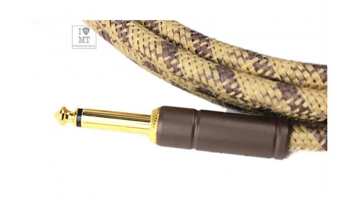 Інструментальний кабель FENDER 10 'ANGLED FESTIVAL INSTRUMENT CABLE PURE HEMP BROWN STRIPE, фото № 4