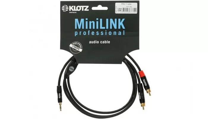 Міжблочний кабель KLOTZ KY7-090 MINILINK PRO Y-CABLE BLACK 0.9 M, фото № 1