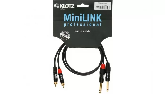 Межблочный кабель KLOTZ KT-CJ090 MINILINK PRO TWIN CABLE BLACK 0.9 M, фото № 3