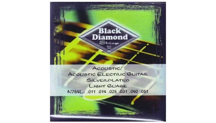 Комплект струн для електроакустичної гітари Black Diamond N754L