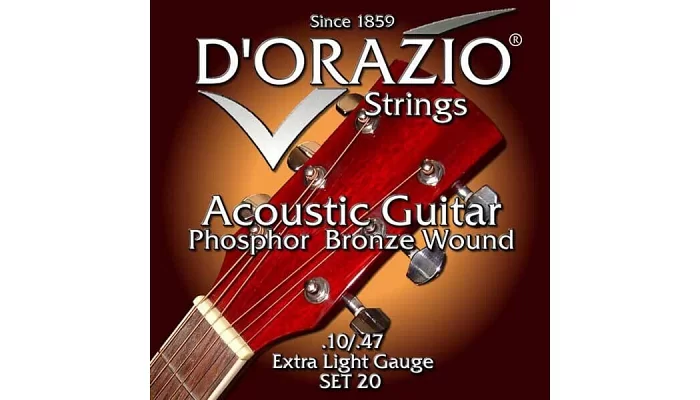 Комплект струн для акустической гитары D'Orazio SET-20