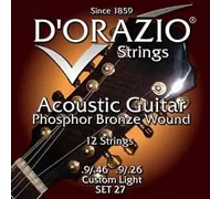 Комплект струн для акустичної гітари D'Orazio SET-27 (12-ти струнні)