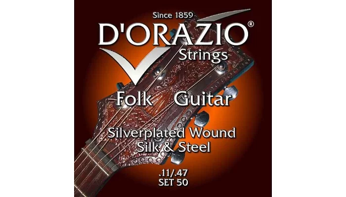 Комплект струн для акустичної гітари D'Orazio SET-50