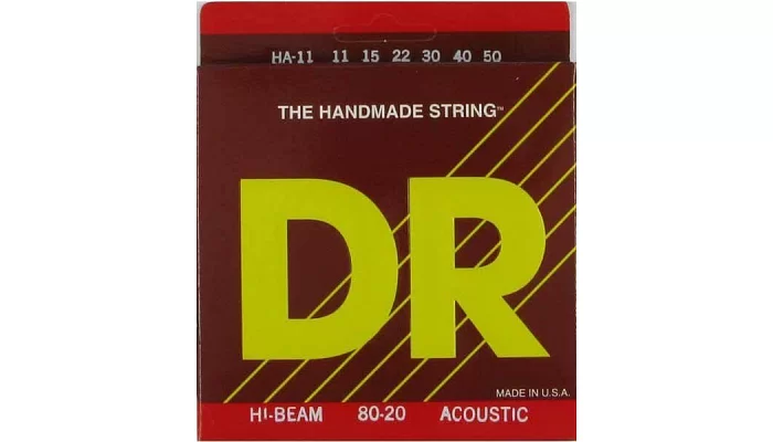 Комплект струн для акустичної гітари DR HA-11 HI-BEAM 80/20 (11-50) Lite-Medium