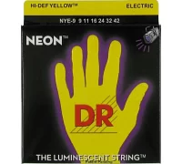 Комплект струн для электрогитары DR NYE-9/46 NEON Hi-Def (9-46) Lite-n-Heavy