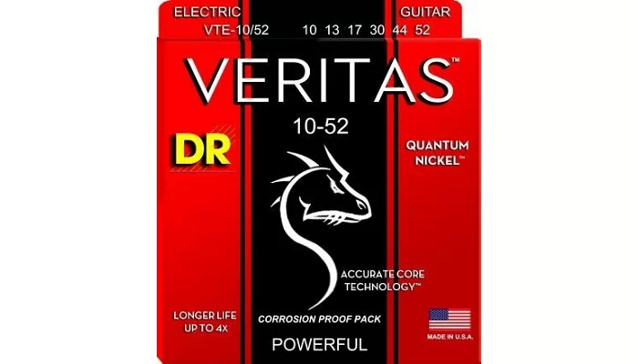 Комплект струн для электрогитары DR Veritas Big&Heavy VTE-10/52 (10-52)
