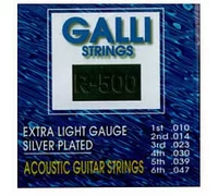 Комплект струн для акустичної гітари Galli R500 Silverplated