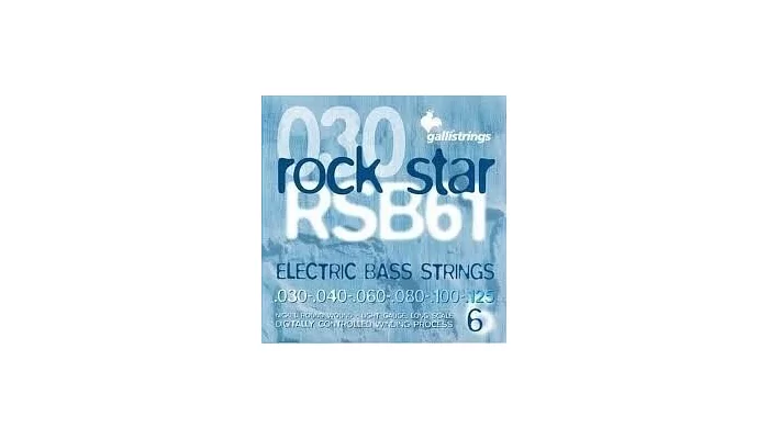 Комплект струн для бас-гитары Galli Rock Star RSB61 (30-125) Nickel 6-Strings Long Scale Light