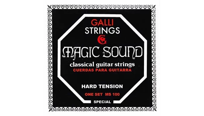 Комплект струн для классической гитары Galli Magic Sound MS100 (28-45) Hard Tension