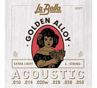 Комплект струн для акустичної гітари La Bella Strings L-40PT