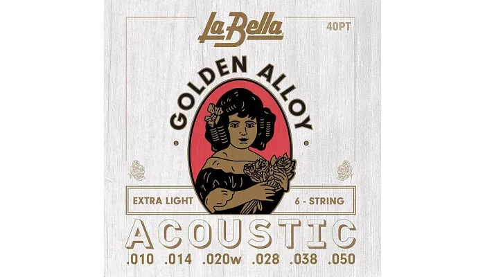 Комплект струн для акустичної гітари La Bella Strings L-40PT