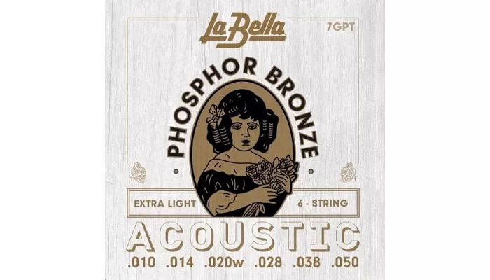 Комплект струн для акустической гитары La Bella Strings L-7GPT, фото № 2