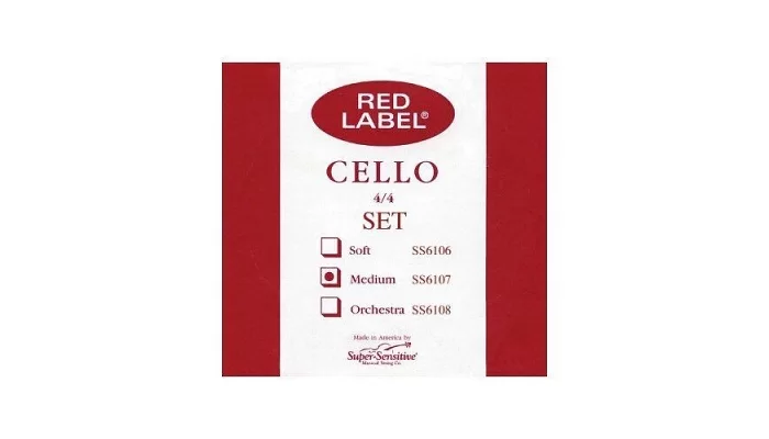 Комплект струн для виолончели Super-Sensitive Red Label SS6107 (Medium)
