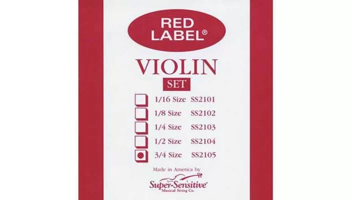 Комплект струн для скрипки Super-Sensitive Red Label SS2105 (3/4)