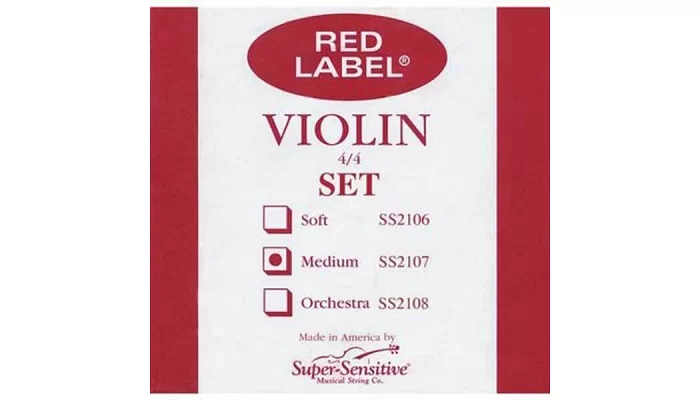 Комплект струн для скрипки Super-Sensitive Red Label SS2107 (Medium)