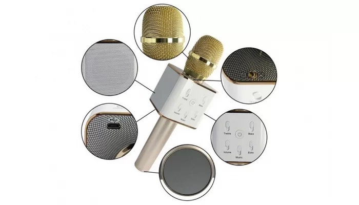 Беспроводной блютуз караоке микрофон TMG Q9 (USB, FM, AUX, Bluetooth), фото № 6