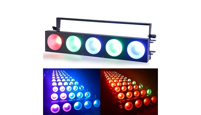 Світлова LED панель YC-CB150 LED RGB matrix bar 5x 30W RGB 3 in 1, фото № 2