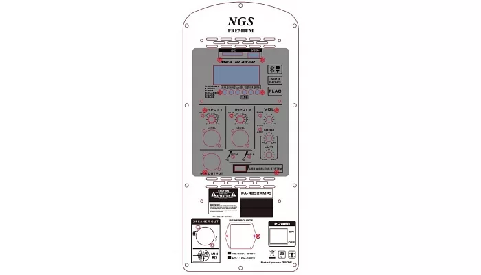 Активная акустическая система NGS Premium PA-R532RMP3 15", 350Вт, фото № 3
