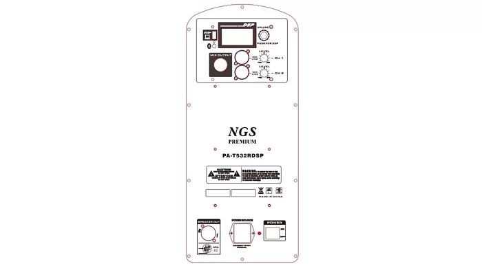 Активная акустическая система NGS Premium PA-T532RDSP 15", 450Вт, фото № 3