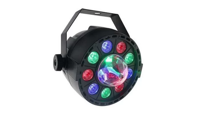 Світлодіодний LED прожектор New Light PL-99C Mini LED PAR LIGHT 9 * 1W with crystall ball, фото № 1