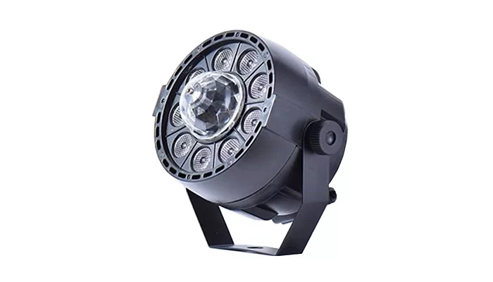 Світлодіодний LED прожектор New Light PL-99C Mini LED PAR LIGHT 9 * 1W with crystall ball, фото № 2