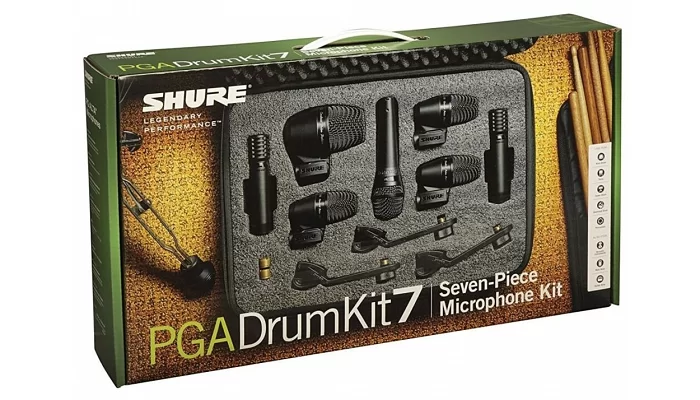 Набор инструментальных микрофонов SHURE PGADRUMKIT7, фото № 2