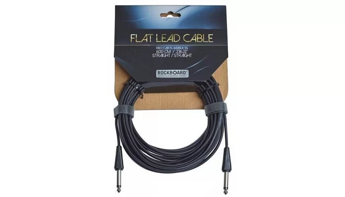 Инструментальный кабель ROCKBOARD RBOCAB FL600 BLK SS FLAT INSTRUMENT CABLE, фото № 1