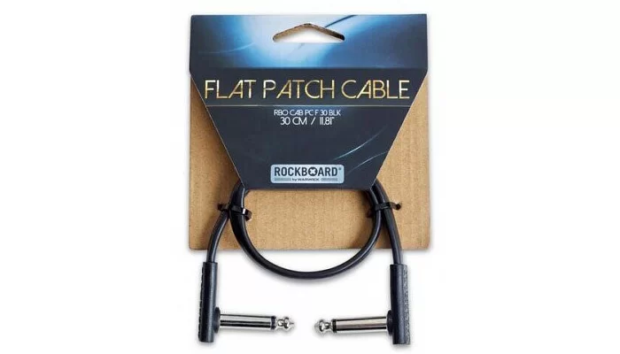 Інструментальний патч-кабель для гітарних педалей ROCKBOARD RBOCABPC F30 BLK FLAT PATCH CABLE, фото № 1