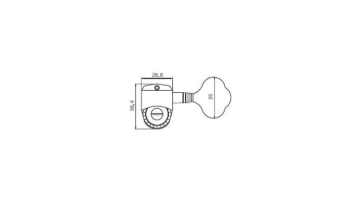 Колки для бас-гітари PAXPHIL JB350 2 + 2 (CR), фото № 2