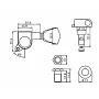Колки для електрогітари PAXPHIL J04 6-in-line (CR)